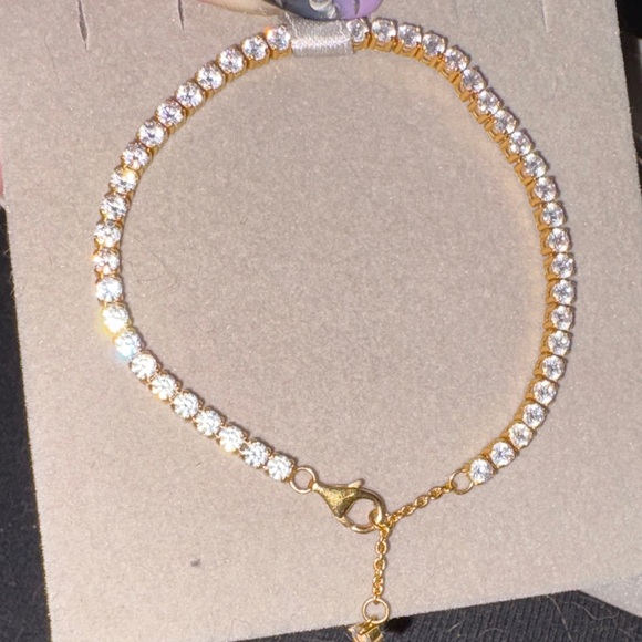 Pandora 14k Plated-Gold with CZ Tennis Bracelet - Picture 1 of 3